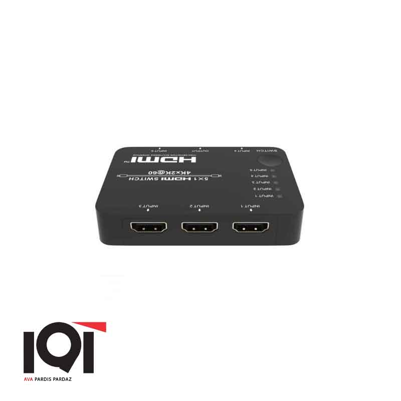 سوئيچ-5-پورت-2.0-HDMI-با-ریموت-کنترل-فرانت. سوئيچ 5 پورت 2.0 HDMI با ریموت کنترل فرانت